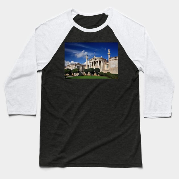 The Academy of Athens Baseball T-Shirt by Cretense72